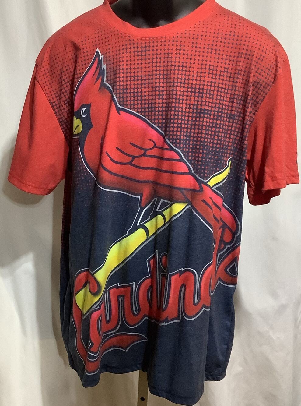NEW MLB St. Louis Cardinals T-Shirt  Klew XL  Double-Sided Graphic Red